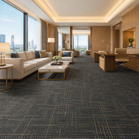 Moquette murale sur mesure pour chambre d'hôtel 5 étoiles, en nylon bouclé 8 mm, projet sur mesure