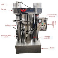 Presse à huile hydraulique pour l'extraction de beurre de fèves de cacao, neuve, pour l'huile d'olive, de palme, de sésame, de noix de coco et d'arachide