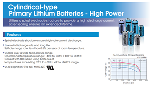 Batterie au <span class=keywords><strong>lithium</strong></span> haute puissance FDK CR17335E-R <span class=keywords><strong>CR123A</strong></span> <span class=keywords><strong>3V</strong></span> 1600mAh <span class=keywords><strong>pour</strong></span> détecteur de fumée - Product Image 5