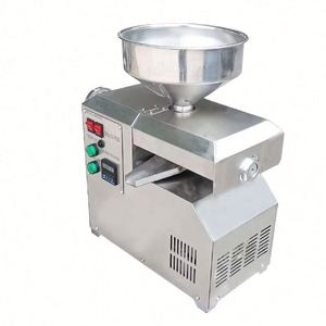 Presse à huile compacte en acier inoxydable pour pressage à froid et à chaud des graines d'arachide, de noix de coco, d'olive, de tournesol, de sésame, de noix et de lin - Product Image 1