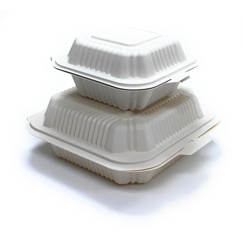 Biodegradable disposable food containers tray with compartments