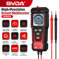GVDA Multimeter LCD Digital 4-Digit Penguji Tegangan 4000 Counts 600V AC/DC Volt Meter NCV Urutan Fasa Auto Ranging