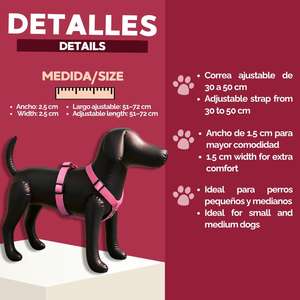 Pettorina per Cani Yommy in Nylon Riflettente, Regolabile a Quattro Punti, Anti-Trazione, Design Comodo e Leggero - Product Image 5