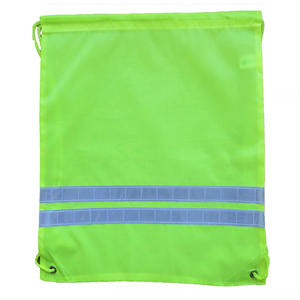 Sac à dos de sécurité haute visibilité en polyester ripstop d'usine d'origine, sac à cordon personnalisé pour la promotion, sac à cordon de course - Product Image 5