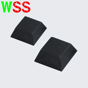 WSS Tall Square Adhesive Rubber Bumper Pads - Rubber Feet for Speakers, Electronics, Furniture, Appliances, Audio Equipment