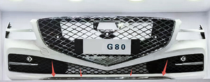 ชุดแต่งกระจังหน้าล่าง (สีดำเงา) สำหรับ Genesis G80 รุ่นก่อนปรับโฉม ปี 2021-2023 วัสดุ ABS คุณภาพสูง ติดตั้งง่าย - Product Image 3