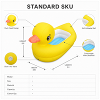 Piscine gonflable personnalisée en forme de canard, adaptée aux jeux aquatiques des enfants et des nourrissons, convient pour une utilisation en extérieur et en intérieur