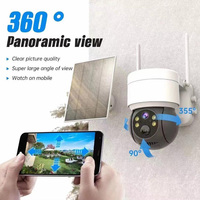 Caméra de sécurité solaire extérieure 4MP 1080P sans fil IP65 étanche alerte d'énergie solaire PTZ Caméra de sécurité solaire à vision couleur audio bidirectionnelle