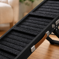 Robuste Hunderampe für Große Hunde Stabiler Holzrahmen Rutschfeste Teppichoberfläche Faltbare Hunderampe Höhenverstellbar Sofa-Bett