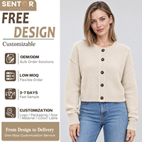 Cardigan long surdimensionné pour femme en tricot épais à manches lanternes, ouvert sur le devant avec fente latérale, en pointelle, collection automne-hiver