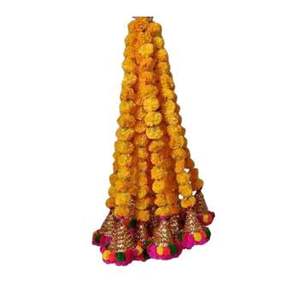 พวงมาลัยปอมปอมประดิษฐ์สำหรับตกแต่งในเทศกาลดีวาลีและงานเฉลิมฉลอง พวงดอกไม้ประดิษฐ์สำหรับตกแต่งบ้าน - Product Image 3