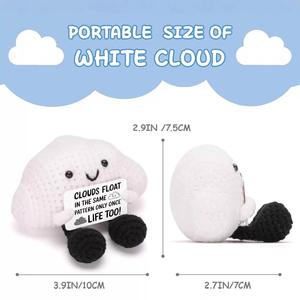 ตุ๊กตาถักโครเชต์รูปสัตว์น่ารักสำหรับเดสก์ท็อปเครื่องประดับแบบแฮนด์เมดรูปเป็ดเต่าหนูแฮมสเตอร์ประทับตราพร้อมการ์ดให้กำลังใจ - Product Image 6