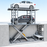Plateforme élévatrice de voiture à ciseaux double couche, élévateur hydraulique fixe pour garage, espace de stationnement domestique dissimulé