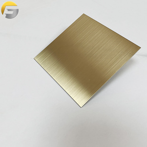 V245 PVD <strong>Color</strong> Plated Low Price Home Decor Hairline Titanium Gold <strong>Stainless</strong> <strong>Steel</strong> <strong>Sheet</strong> EX Works - Product Image 1