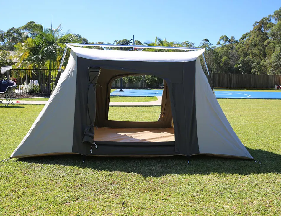 Di lusso glamping impermeabile tela di cotone primavera bar della flessione arco tenda tenda di campeggio tenda esterna famiglia