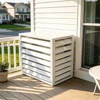 Couverture de climatiseur à pompe à chaleur en aluminium sur mesure, étanche, à 3 ou 4 côtés, avec découpe laser, à persiennes