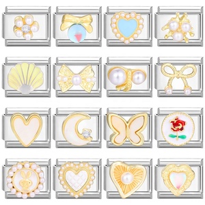 Accesorios Artesanales Italianos con Perlas y Diamantes, Módulo Joker, Venta al Por Mayor para Pulseras de Moda - Product Image 3