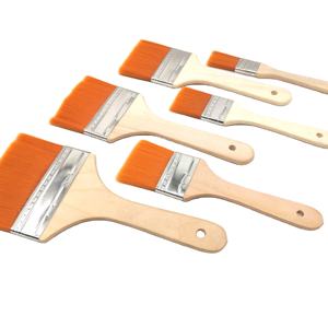 Rodillo de pintura de pared de banda plana Industrial DIY de alta calidad cerdas de madera logotipo personalizable filamento TCP pegamento epoxi pintura OEM - Product Image 1