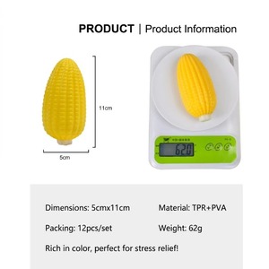 Produit phare : Jouet anti-stress souple en TPR, type dumpling de maïs mystère arc-en-ciel, en forme de maïs perforé pour la décompression, en sachet surprise - Product Image 2
