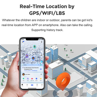 Montre connectée pour enfants US Version LT50, réseau 4G, GPS, WIFI, localisation LBS, appel vidéo, chat vocal, clôture géographique, étanche IP67, grand écran