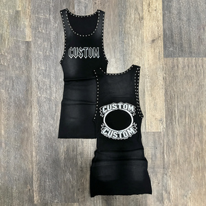<span class=keywords><strong>Canotta</strong></span> a Costine Personalizzata OEM con Strass, Stampa Lettere e Ritratti, Senza Maniche, Vestibilità Slim, con Logo Personalizzato, per Donna, Ideale per Feste - Product Image 6