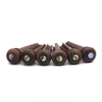 Rosewood Guitar Pins String Nails String Pin Acoustic Guitar Bridge Pins with 3.0mm Green Abalone Dots