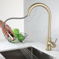 Robinet de luxe brossé extractible et tactile, mélangeur d'eau chaude et froide, robinets de cuisine en acier inoxydable 304