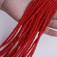 Brin de pierres précieuses de haute qualité 4-5mm perles de corail en forme de bouton de corail en gros