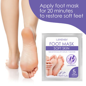 Vente chaude en gros bio pied chaussette lavande talons fissurés exfoliant Anti fissure Peeling élimination de la peau morte masque de soin des pieds - Product Image 5