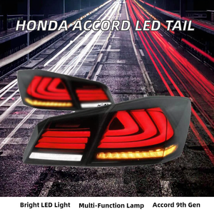 Car Accessories <b>Red</b> <b>LED</b> Tail <b>Light</b> Assembly for Accord 9th 9.5th Gen 2014-2016 DRL Turn Signal+Brake+Reverse <b>Light</b> - Product Image 2