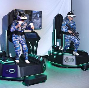 Indoor 9D VR <b>Shooting</b> Game Machine 360-Degree Motion-Sensing VR Game Console VR Walking Space Standing Simulator Platform-Metal - Product Image 3