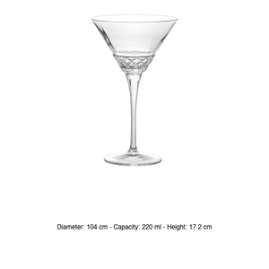 <b>Martini</b> Glass 22 cl Roma 1960 H 17.2 cm Ø 10.4 cm Luigi Bormioli - Product Image 3