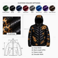 Veste Hydrochromique Réactive à la Chaleur, Manteau Doudoune Imprimé à Capuche qui Change de Couleur pour Temps Froid, Vente en Gros