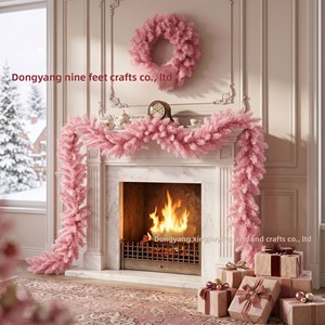 Nouvelle Guirlande Décorative <span class=keywords><strong>de</strong></span> Noël Rose <span class=keywords><strong>en</strong></span> PVC Écologique 2026, 27m <span class=keywords><strong>de</strong></span> Long, 40cm <span class=keywords><strong>de</strong></span> Large, Modèle CS-T-2666, Style Europé<span class=keywords><strong>en</strong></span> et Américain - Product Image 3
