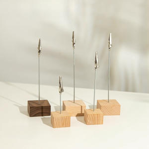 Support vertical portable léger pour étiquettes <span class=keywords><strong>de</strong></span> prix, clips d'affichage en bois massif pour pâtisseries, boulangeries, fleuristes - Product Image 3