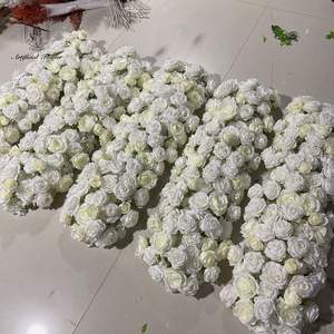 ผ้าปูโต๊ะงานแต่งงาน DKB ผ้าไหมประดิษฐ์ลายดอกกุหลาบ สำหรับตกแต่งบ้าน งานปาร์ตี้ คริสต์มาส ตรุษจีน สัมผัสเหมือนจริง ขนาด 100*35 ซม. - Product Image 2