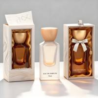 Flacon de parfum vide personnalisé 30ml 50ml 100ml Forme carrée en cube Verre épais Vaporisateur fin à brume Flacon de parfum givré avec boîte cadeau