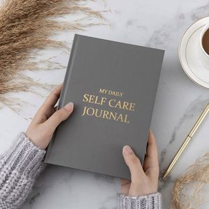 English Self-Care Plan <b>Book</b> Daily Meditation Diary Self-Filling <b>Date</b> Phnom Penh Hardcover Fabric Planner - Product Image 2