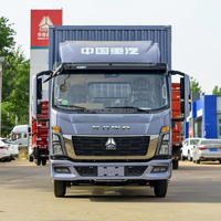 Truk Ringan Pintar Sinotruk Sistem Cerdas Truk Listrik 4x2 Diesel Kendaraan Utilitas dengan Bak Truk Van
