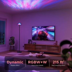 โคมไฟโปรเจคเตอร์ LED RGBIC ลายคลื่นทันสมัย ปรับความสูงได้ พร้อมโคมทรงโดมหลากสี ให้แสงสว่างรอบทิศทาง - Product Image 6