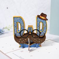 Cartes de vœux artisanales écologiques recyclables en 3D pour les fêtes, Noël, anniversaires, la Saint-Valentin, la fête des pères, vente en gros