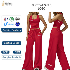 Completo Yoga in Pile Spazzolato Personalizzato Under Lulu, Asciugatura Rapida, Top con Schiena Scoperta, Tuta Sportiva Casual per Corsa e Fitness da <span class=keywords><strong>Donna</strong></span> - Product Image 1