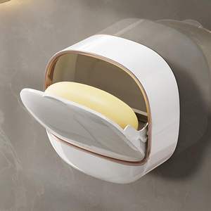 Jabonera Impermeable de Pared con Caja de Drenaje, Sin Perforaciones, para Baño - Product Image 3