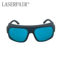 Lunettes de sécurité laser Ruby LP-RHP-2 avec verres anti-rayures et monture TR90 pour équipement laser médical 635nm/650nm/694nm