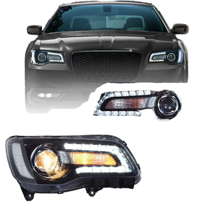 Ensemble de phares LED 12V 6500K pour Chrysler 300 300C 2011-2014, plug and play, noir - Product Image 1
