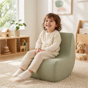 Sillón <span class=keywords><strong>Infantil</strong></span> Moderno y Minimalista, Tapizado en Tejido Suave, Funda Extraíble y Lavable, Silla de Espuma para Niños, Muebles para Sala de Juegos - Product Image 1