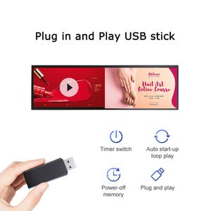24 Zoll Oem Odm Ultra Wide Bar Android Os Stretch Bar LCD-Display Supermarkt Einzelhandel Regal Streifen Werbung Bar Screen Signage - Product Image 6
