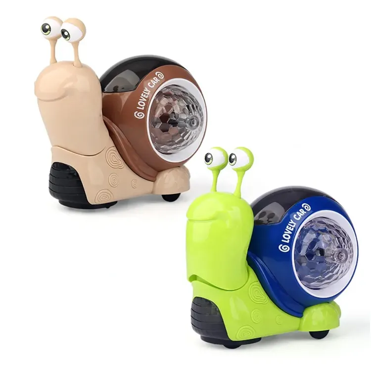 En iyi satmak B/O elektrikli eğitici oyuncak simülasyon ile müzikli ışık bebek emekleme salyangoz oyuncak