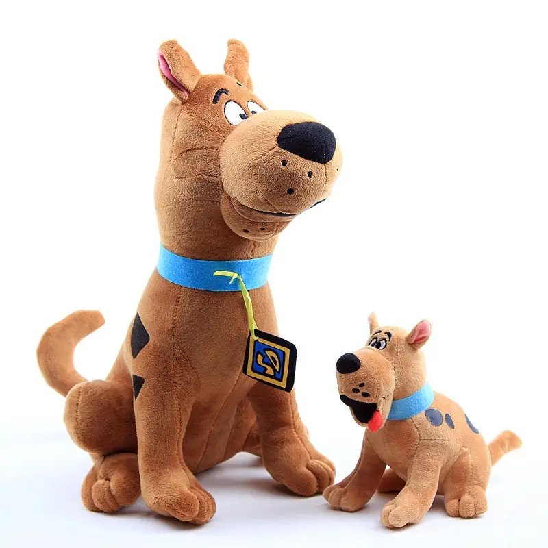 Wholesale Cartoon Scooby- Doo Animals Stuffed Plush Toys Brown Great Dane Dolls Children Birthday Gift Kids Soothing Doll