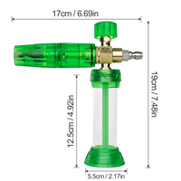 Canon à mousse magnétique haute pression en laiton, lance à mousse neige MINI à aspiration avec connecteur rapide 1/4'' et buse réglable 70 ML